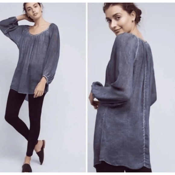 Anthropologie Tops - Anthropologie Saturday Sunday Fara Lightweight Scoop Neck Peasant Blouse